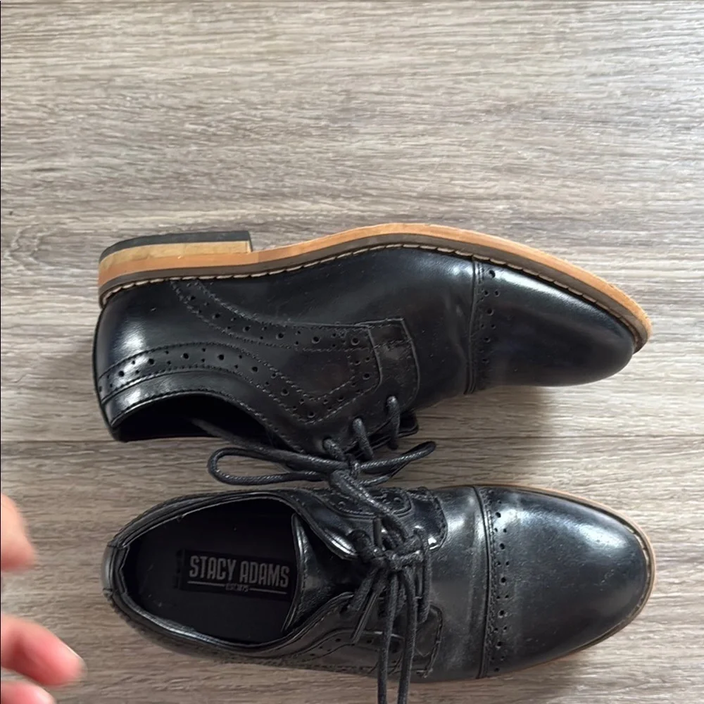 Stacy Adams Black Leather Oxford Shoes